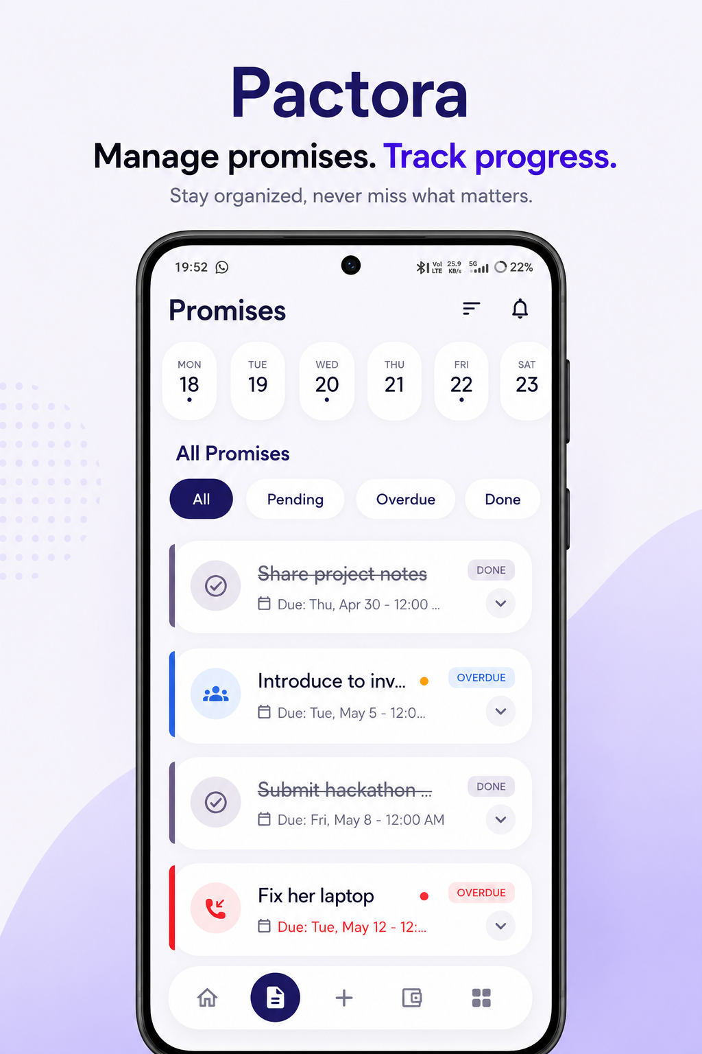 Promise Tracking